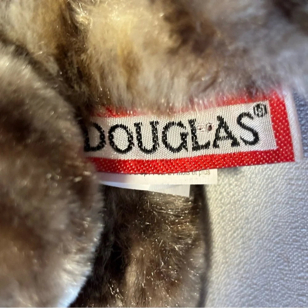 Douglas Cuddle Toys Zipper Gray Tabby Cat Plush 9” Weighted Stuffed Animal Plush
